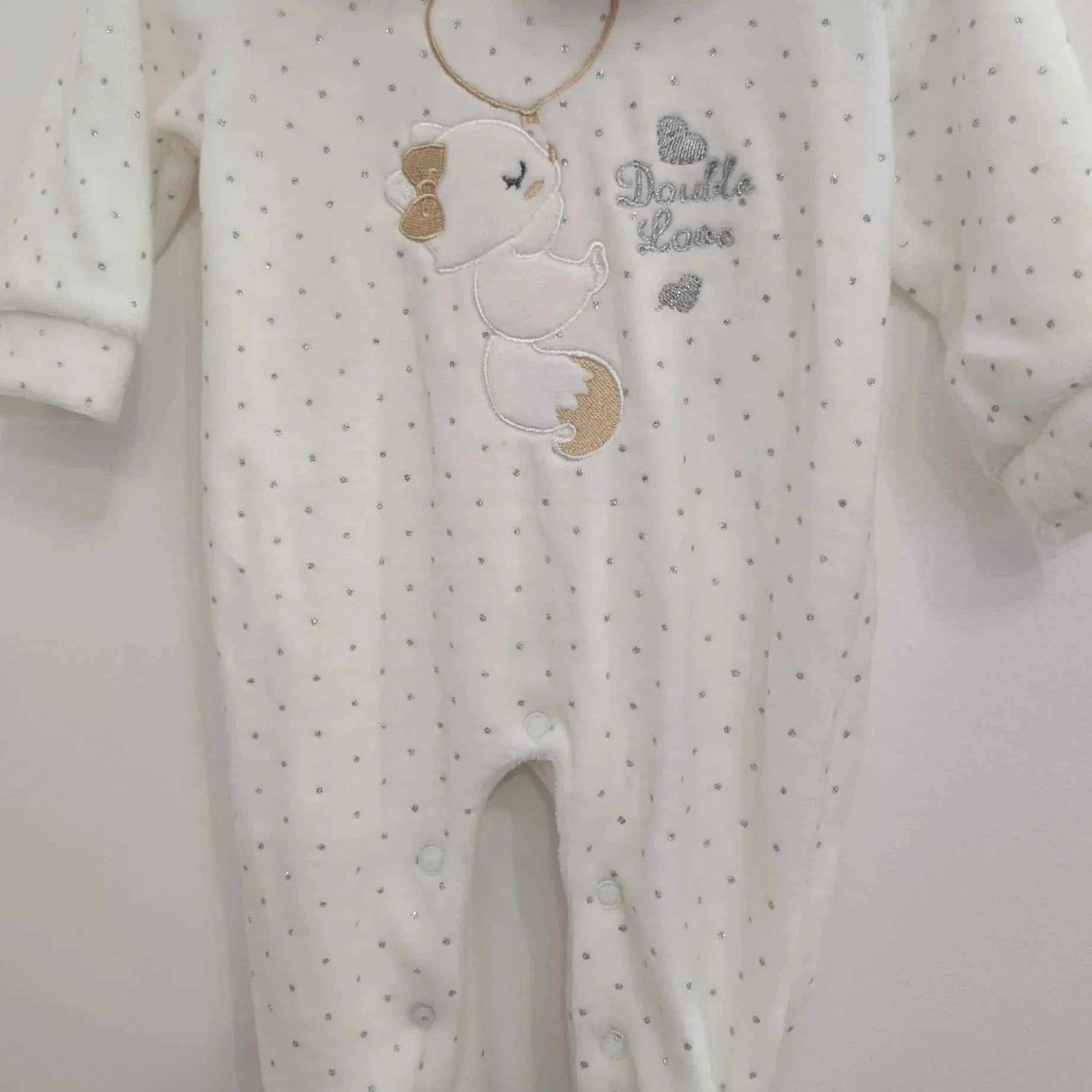 Pyjama fille col dentelle – Image 2